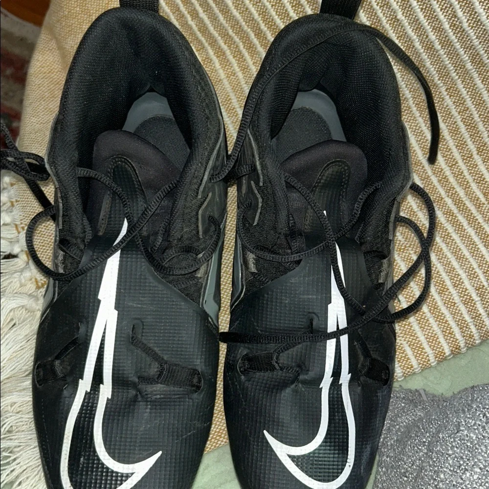Nike Alpha 3 Menace Black and White Cleats